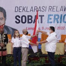 Relawan Sobat Erick Se-Indonesia Deklarasikan Dukung Erick Thohir Di Lampung