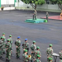 Danrem 043/Gatam Brigjen TNI Drajad Brima Yoga Pimpin Upacara Bulanan