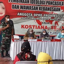 Plh Danramil 410-06/ Kedaton Hadiri sosialisasi Idiologi Pancasila dan Wawasan Kebangsaan Dari Anggota DPRD Provinsi Lampung