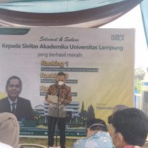 Rektor Universitas Lampung Prof.Karomani Resmikan Air Isi Ulang Aquanila