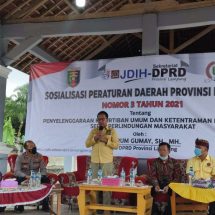 Ketua DPRD Lampung Mingrum Gumay Gelar Sosperda No 3 Tahun 2021 Di Selagai Lingga Lamteng