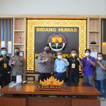 Humas Polda Lampung Terima Kunjungan Pengurus dan Panitia Pelantikan JMSI Lampung