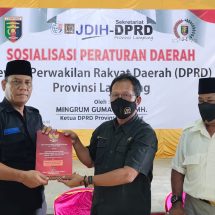 Ketua DPRD Lampung Mingrum Gumay Gelar Sosperda Di Poncowati Lampung Tengah