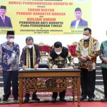 Ketua FRPKB Prof.DR.Karomani.M.Si Tanda Tangani MoU Kerjasama Bersama KPK RI