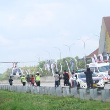 Berikan Layanan Masyarakat Saat Mudik, Polda Lampung Gelar Simulasi Evakuasi Udara di JTTS