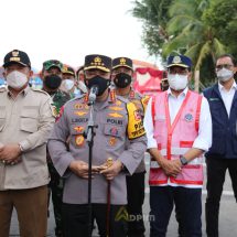 Gubernur Arinal Dampingi Kapolri dan Menhub Tinjau Arus Balik Di Pos Terpadu Pelabuhan Bakauheni