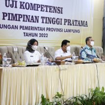 Wujudkan Aparatur Berintergritas dan profesional, Pemprov Lampung Gelar Uji Kompetensi 42 Pejabat Pimpinan Tinggi Pratama