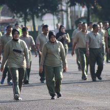 Jaga Kebugaran dan Imunitas Tubuh, Personel Kodim 0410/KBL Laksanakan Olahraga Mandiri