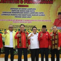 Pengukuhan Depidar VII SOKSI Lampung 2022-2027, Gubernur Arinal Berharap Jadi Energi Baru Bagi Karyawan Swadiri Indonesia