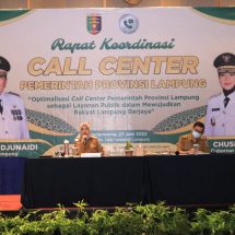 Wagub Chusnunia Pimpin Rakor Call Center Pemprov Lampung Tahun 2022