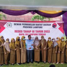 Reses, Ketua DPRD Mingrum Gumay Serap Aspirasi Di SMAN 1 Way Pengubuan Lampung Tengah
