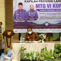 Gubernur Arinal Djunaidi Lepas 17 Kafilah Lampung Ikuti MTQ Korpri Di Padang 6 – 13 November 2022