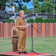 Paparkan PPKM, Sekdaprov Fahrizal Darminto Pimpin Apel Perdana Tahun 2023 di Lingkungan Pemprov Lampung