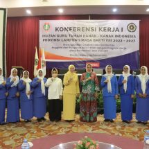 Bunda PAUD Provinsi Lampung Riana Sari Buka Konferensi Kerja Provinsi Ikatan Guru Taman Kanak Kanak Indonesia