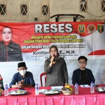 Anggota DPRD Lampung Fraksi PDIP Kostiana,SE,MH, Gelar Reses di Kelurahan Sukamenanti Kedaton