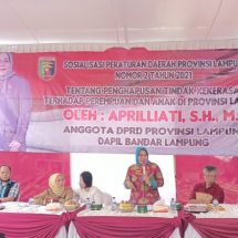 Anggota DPRD Lampung Apriliati Gelar Sosperda di Kelurahan Sepang Jaya