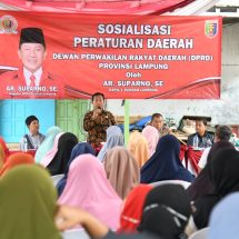 Anggota DPRD Lampung AR Suparno Gelar Sosperda Nomor 3 Tahun 2013 Tentang Perlindungan Anak