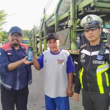 Kampanyekan Selamat Sampai Tujuan, HK Ruas Terpeka Gelar Operasi Microsleep di KM 234