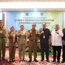 Mewakili Gubernur, Sekdaprov Lampung Buka Forum Group Discussion Indeks Demokrasi Indonesia