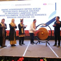 Gubernur Arinal Djunaedi Buka Rakor Mitra Kerja Revitalisasi Bahasa Daerah