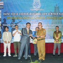 Sekdaprov Lampung Fahrizal Darminto Buka Rakerda dan Seminar Nasional DPD Persatuan Konsultan Indonesia