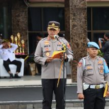 Kapolresta Bandar Lampung Kombes Pol Ino Harianto,S.I.K, MM Pimpin Apel Kasatkamling Tingkat Kota Bandar Lampung