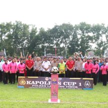 Kapolres Lamtim AKBP M Rizal Muchtar Membuka Turnamen Mini Soccer Kapolres Cup I