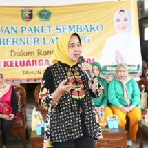 Ketua LKKS Riana Sari Arinal Berikan Ratusan Bantuan Sembako di Kabupaten Tulang Bawang dan Tubaba