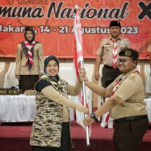 Wagub Chusnunia Lepas Kontingen Pramuka Lampung Ikuti Raimuna Nasional XII di Cibubur