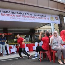 Jalin Sinergitas Meriahkan HUT RI Ke 78, Polresta Bandar Lampung Gelar Perlombaan Bersama Insan Pers