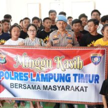 Polres Lampung Timur Laksanakan Minggu Kasih di Gereja Katolik Santa Maria