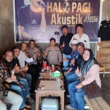 Sambangi Insan Pers, Kasat Binmas Polres Lampung Timur Ajak Sukseskan Pilkades