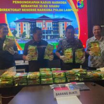 Polda Lampung Gagalkan 30 Kg Penyelundupan Narkotika Jenis Shabu Saat Melintasi Bakauheni
