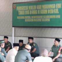 Kodim 0410/KBL Menggelar Peringatan Maulid Nabi Muhammad SAW 1445 H di Makodim