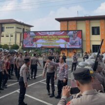 Jelang Pemilu 2024, Polda Lampung Gelar Latihan Dalmas