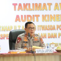 Kapolda Lampung, Pengawasan Internal Jadi Peranan Penting, Saat Buka Taklimat Awal Tahap II