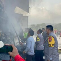 Polda Lampung, Respon Cepat Penanganan Kebakaran Kapal Penumpang Tranship 1 di Bakauheni