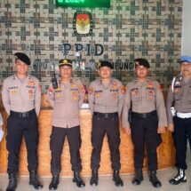 Tahap Susun DCT, Polresta Bandar Lampung Jaga Kantor KPU Kota Bandar Lampung