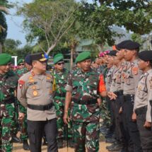 Jelang Kunker Presiden RI Ir. Joko Widodo Di Lampung, Danrem 043/Gatam Pimpin Apel Gelar Pasukan Pengamanan VVIP