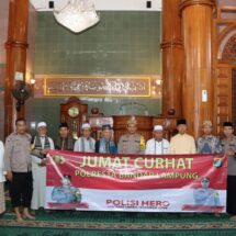 Safari Jumat Curhat di Masjid Al Furqon, Kapolresta Bandar Lampung Ajak Jaga Kondusifitas Pemilu 2024