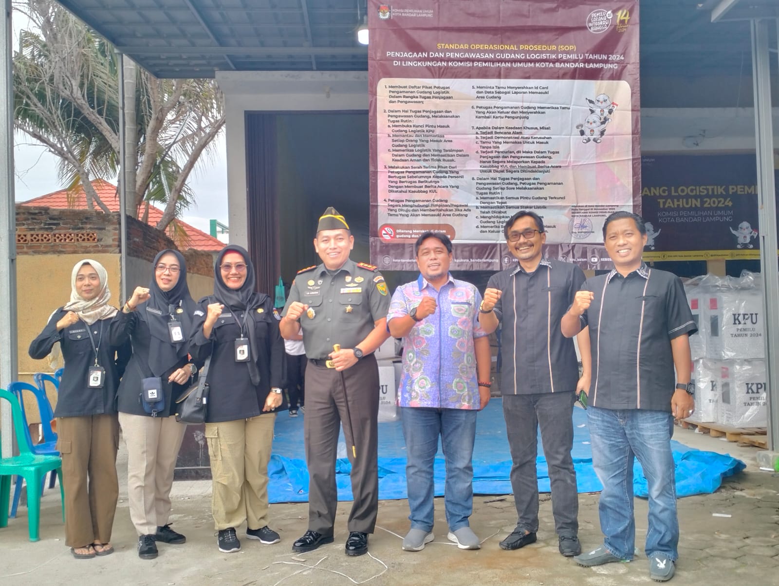 Dandim 0410/KBL Pastikan Kesiapan Logistik KPU Bandar Lampung Hadapi Pemilu 2024