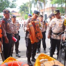 Tanggap Bencana Alam, Polresta Bandar Lampung Gelar Apel Sarana dan Prasarana