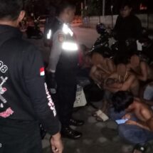 Gagalkan Aksi Tawuran, Polsek Sukarame Amankan 11 Remaja Berikut Sajam dan Sabuk Gir