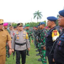 TNI – Polri Gelar Apel Kesiapan Pemilu 2024 dan Siaga Bencana di Lampung