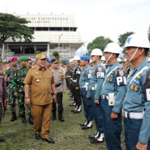 Gubernur Arinal Sampaikan 8 Hal Penting di Kesiapan Pemilu 2024 dan Siaga Bencana Provinsi Lampung Pada Acara Apel TNI- Polri