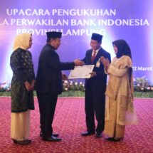 Junanto Herdiawan Dikukuhkan sebagai Kepala BI Provinsi Lampung, Gubernur Arinal Ajak Lanjutkan Kolaborasi