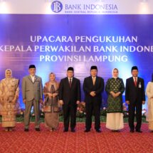 Pengukuhan Junanto Herdiawan Sebagai Kepala Perwakilan Bank Indonesia Provinsi Lampung Dihadiri Gubernur