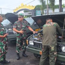Tim Asnik Denpal II/3 Bandar Lampung Cek Ranmor Dinas Kodim 0410/KBL