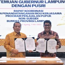 Gubernur Arinal Tandatangani MoU Dengan PT Pusri