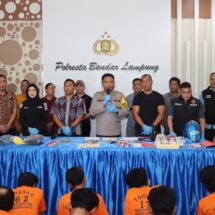 Ops Sikat Krakatau 2024, Polresta Bandar Lampung Ungkap 52 Kasus dan Tangkap 50 Tersangka